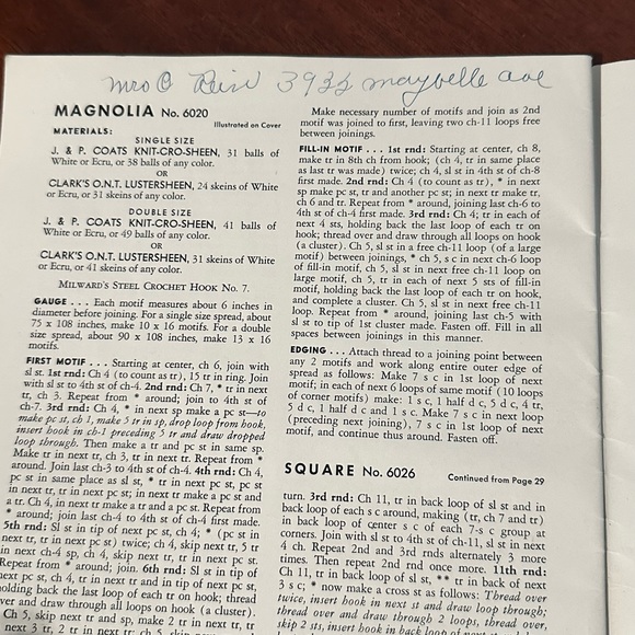 Spool Cotton Crochet Books 1940s Learn 170 Bedspreads 151 Pineapple Doilies 230 - Picture 16 of 16